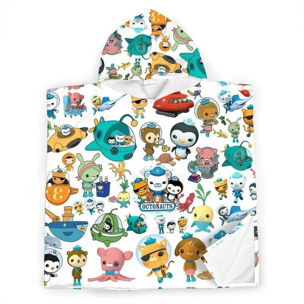 Boys Girls Hooded Bath Towel Soft Absorbent Quick-Drying Buckle Bath Towel‎